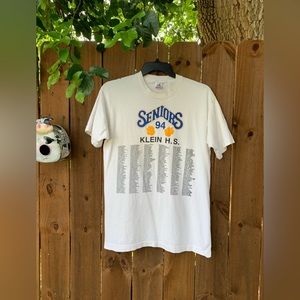 Vintage Seniors '94 Klein High School single stitch t-shirt.